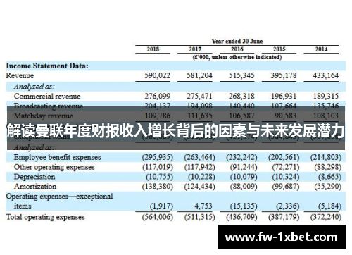 解读曼联年度财报收入增长背后的因素与未来发展潜力