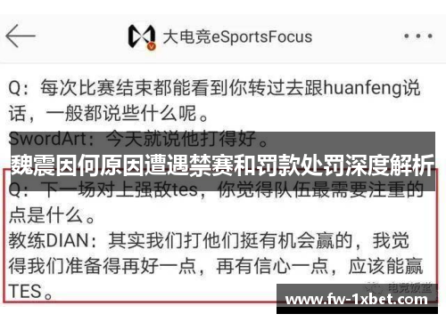 魏震因何原因遭遇禁赛和罚款处罚深度解析